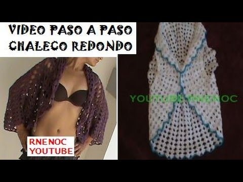 1 de 8 Cómo tejer chaleco redondo dama niña ganchillo
