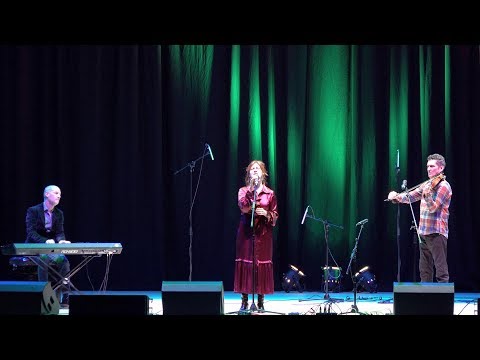 Members of Scottish folk group 'Capercaillie' in charity concert at Aberdeen Music Hall, Scotland