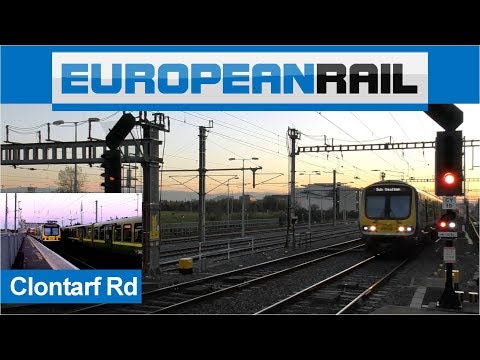 Iarnród Éireann Irish Rail Commuter 29000 DMU passes Clontarf Road w/ full acceleration