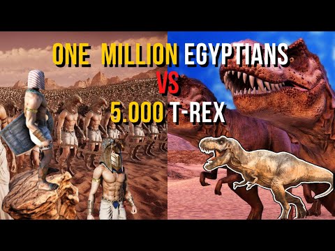 ONE MILLION Egyptians vs 5.000 T Rex - Ultimate Epic Battle Simulator 2 | UEBS 2