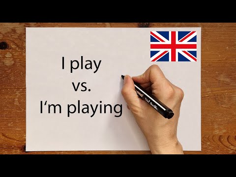 English: simple present vs present progressive (progressive form) simply explained |Difference|Ex...