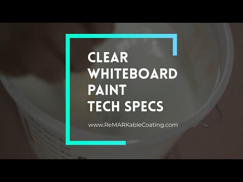 CLEAR WHITEBOARD PAINT TECH SPECS