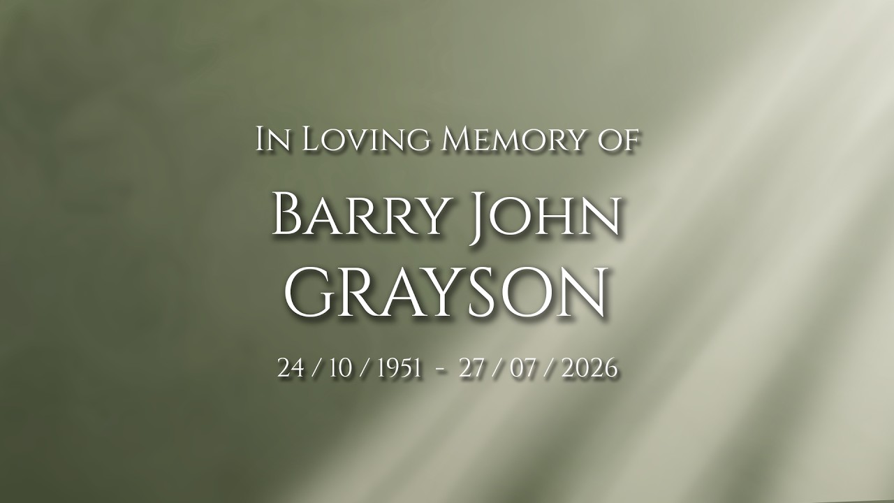 Memorial service livestream thumbnail for Barry John Grayson