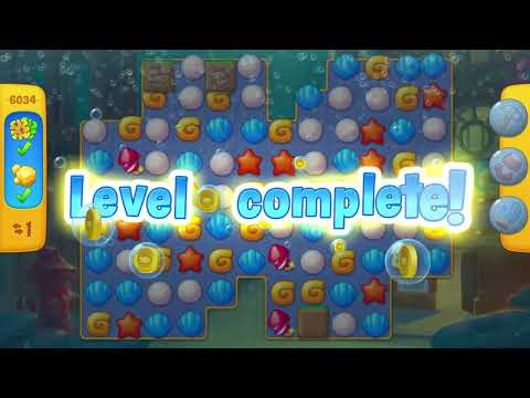 Fishdom 6034 Level - 17 moves - NO BooSTERS