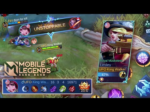 Unstoppable Lesley | Top 1 Global Lesley Build | Lesley Gameplay - Mobile Legends