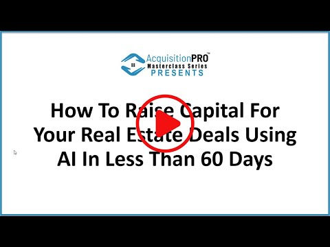 Raising Capital For Real Estate Using AI