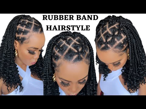🔥QUICK & EASY RUBBER BAND HAIRSTYLE ON NATURAL HAIR /...