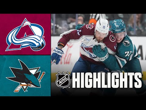 NHL Highlights | Avalanche vs. Sharks | November 01, 2025
