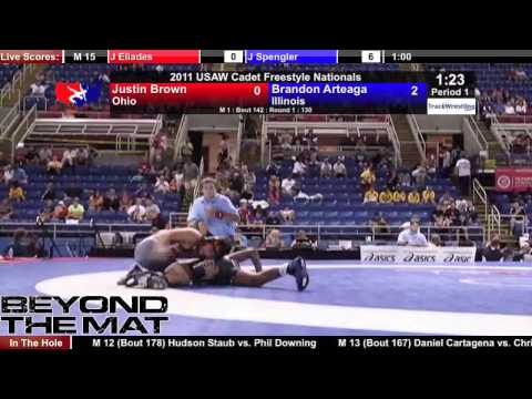 Cadet Freestyle 130 - Brandon Arteaga (IL) vs. Justin Brown (OH)