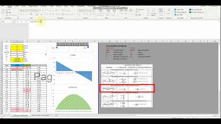 Shear and Moment Diagram using excel