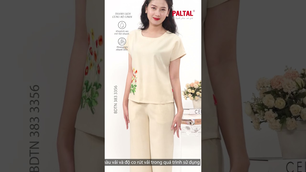 Set đồ bộ nữ kiểu quần dài tay Lỡ Linen 383p 3356