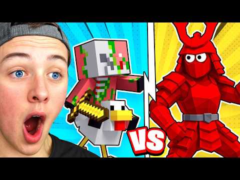 Reacting to MINECRAFT vs MELEE in TABS!