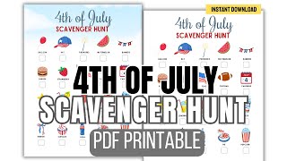 4th of July Scavenger Hunt Printable (PDF)