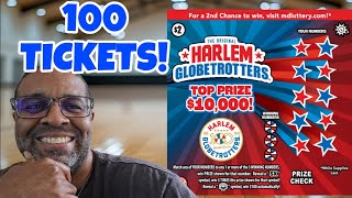 $2X100 Harlem Globetrotters Scratch Off Tickets | Md Lottery #scratchers #scratchofftickets 