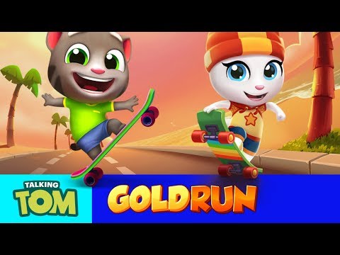 Crazy Skateboard Chase - Talking Tom Gold Run (NEW Update Trailer)