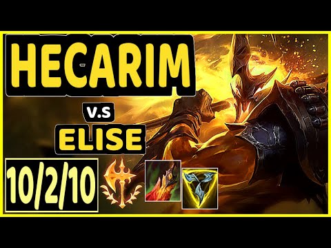 TAY (HECARIM) vs ELISE - 10/2/10 KDA JUNGLE GAMEPLAY - BR Ranked MASTER