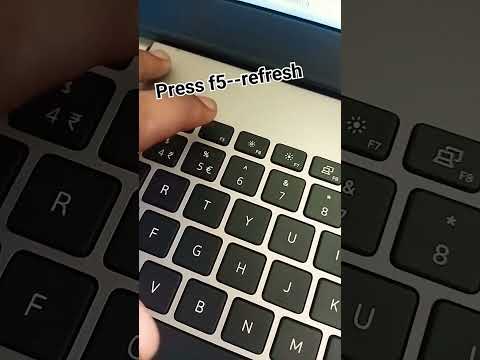 press f5 --refresh