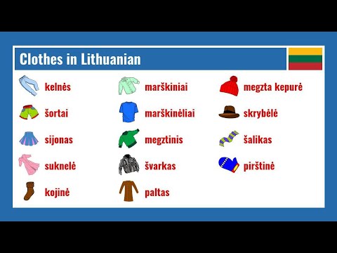 Clothes in Lithuanian