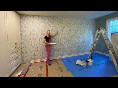 How to Hang Wallpaper on a Feature Wall - The EASY Way!