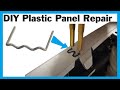 DIY plastic car body panel crack repair using hot staples ( plastic welding )