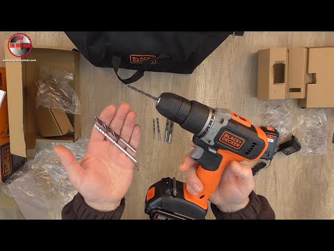 Unboxing Black + Decker BCD003BA10S Cordless Hammer Drill 18V 2x1.5Ah Li ion - Bob The Tool Man