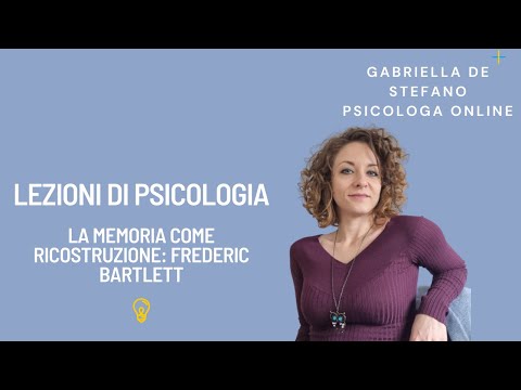 Lectures on General Psychology: Bartlett; Memory as Reconstruction; Memory Dysfunctions