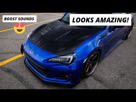 Installing a CARBON FIBER hood on my Supercharged BRZ!