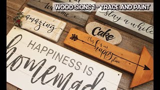 DIY Wood Signs Home Decor - Trace and Paint
