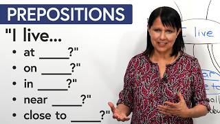 Learn English: “I live... at? on? in? near? close to?”