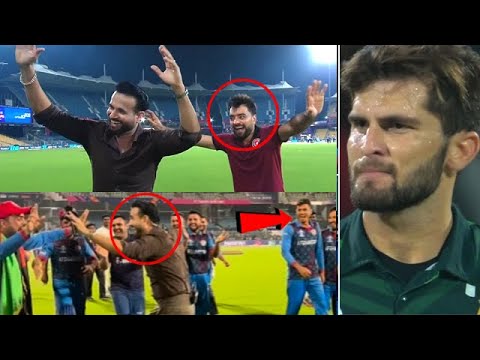 Rashid Khan dancing with Irfan Pathan after Pakistan Defeat in World Cup Afghanistan beat Pakistan