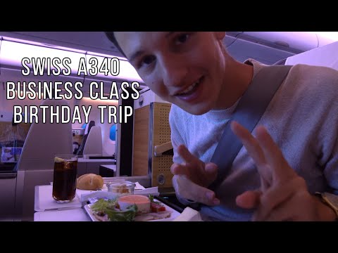 Swiss A340 Business Class Birthday Tripreport || Cabin & Cockpit