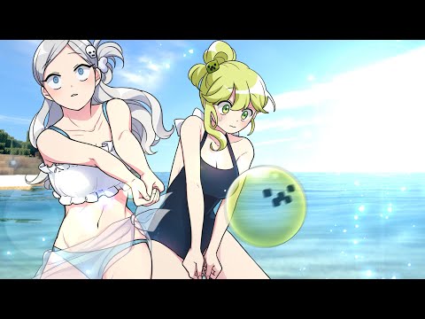 Summer!! Beach volleyball Creeper vs Skeleton - Part 1 | Minecraft anime