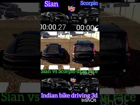 Lamborghini Sian vs Scorpio – Speed Ka Asli Raja Kaun? Indian bike driving 3d