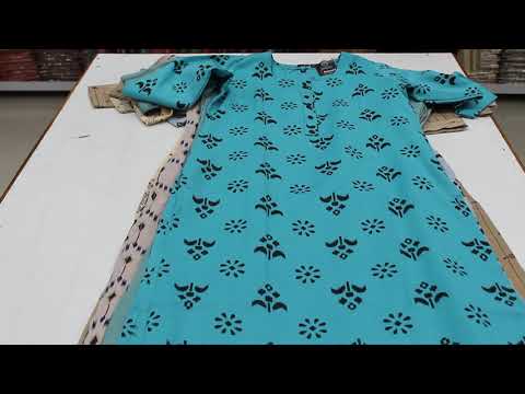 Straight new designer printed cotton kurti