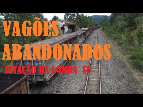 ESTAÇÃO E VAGÕES ABANDONADOS EM SANTA CATARINA.
