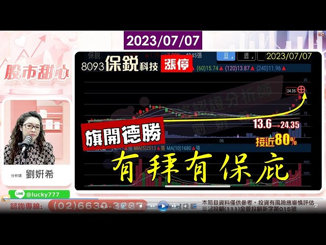 07/07【甜心盤後影音】有拜有保佑，旗開得（德）勝