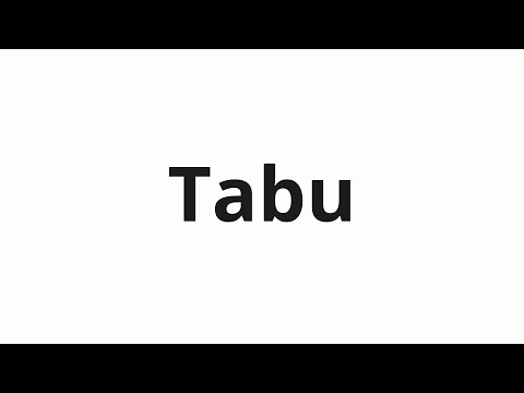 How to pronounce Tabu | Табу (Taboo in Russian)