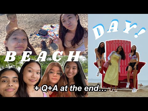 beach day!! | friends, swimming + Q&A  | millo&feraldo
