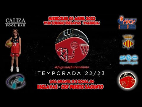 Videohighlights Esclavas - Infantil Caliza Pool Bar CBF Puerto Sagunto (J14 LIGA 22-23)