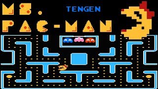Ms. Pac-Man (NES) unlicensed video game port | arcade mode session for 1 Player 🎮