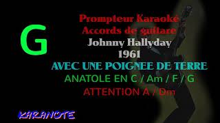 Johnny Hallyday AVEC UNE SEULE POIGNEE Prompteur Karaoké Accords de guitare simplifies par Eric IDA