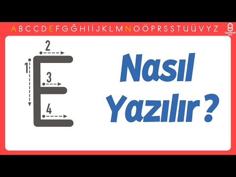 Büyük E Harfi Nasıl Yazılır? E Harfini Öğreniyorum - Yeni Müfredat Okuma Yazma Öğretimi