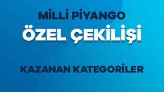 Milli Piyango 30 Ağustos 2020 Özel Çekilişi No. 3 - Kazanan Kategoriler