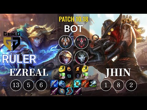 GEN Ruler Ezreal vs Jhin Bot - KR Patch 10.18