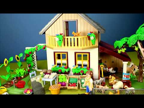 Playmobil Country Farm House Barn Animals Toys For Kids Videos Compilation - Learn Farm Animals