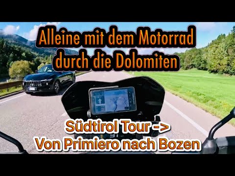 „Alleine mit dem Motorrad durch die Dolomiten | Von Fiera di Primiero nach Bozen | Südtirol Tour“