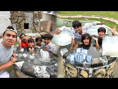 Ice Challenge in Well 🥶 Who Win ?