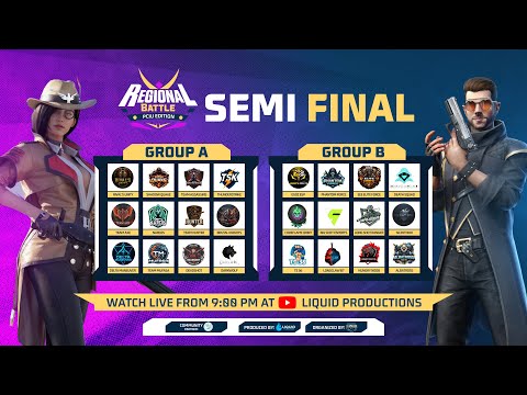 [🔴LIVE]  SEMI FINAL GROUP A-B || REGIONAL BATTLE  - PCIU EDITION II GARENA FREE FIRE