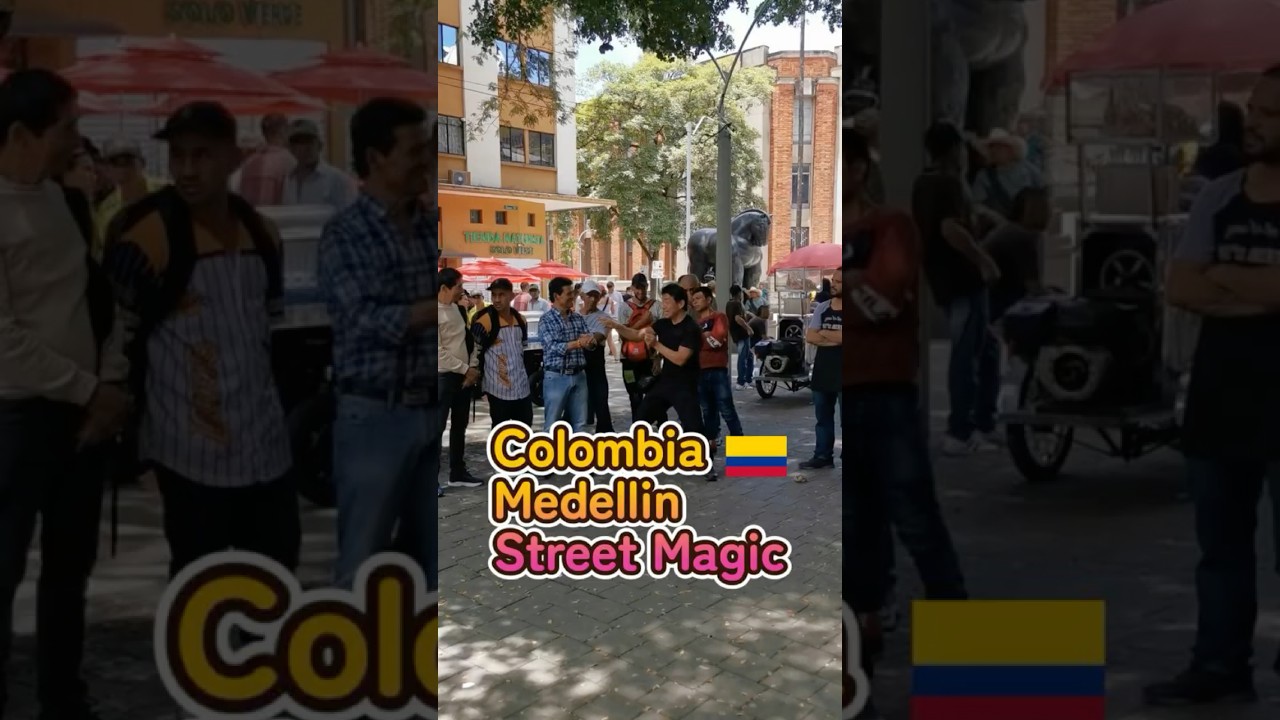 Street Magic in Colombia Medellin 路上マジック　コロンビア#HumanPoweredAroundTheWorld#VueltaAlMundoHumana#人力世界一周