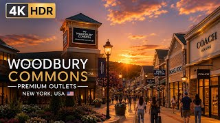 Woodbury Commons Premium Outlets 🇺🇸 | Luxury Outlet Shopping Walk | 4K HDR